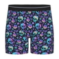 thumbnail image 1 of Picia Skull flower cute Pattern Men's Athletic Long Leg Briefs , Performance Stretch Underwear，Moisture-Wicking, 1 of 7