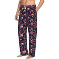 thumbnail image 1 of Picia Skull mushroom Mens Soft Woven Cotton Elastic Waistband Sleep Pajama Pant Lounge Sleep Pant With Pockets And Drawstring-X-Large, 1 of 9