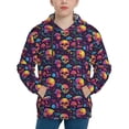 thumbnail image 1 of Picia Skull mushroom Pattern Youth Hoodie - Warm Pullover Sweatshirt with Kangaroo Pocket, Ideal for Boys and Girls-X-Large, 1 of 6