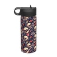 thumbnail image 1 of Picia Skull record rock Pattern 18oz Sports Insulated Kettle With Straw Insulated Water Bottle For Running Hiking Cycling Climbing Men'S Woman Insulated Water Bottle, 1 of 8