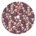 thumbnail image 1 of Picia Skull rock music record Print Christmas Tree Skirt , Christmas Tree Skirt Ornaments for Merry Christmas Holiday Party Decorations Indoor Outdoor-30", 1 of 7