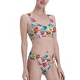thumbnail image 1 of Picia Skulls and Roses Women's High Waisted Bikini Scoop Neck Swimsuit Two Pieces Bathing Suit-, 1 of 8
