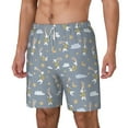 thumbnail image 1 of Picia Sleep Rabbit pattern Mens Swim Trunks with Compression Liner Stretch Beach Shorts Quick Dry with Zipper Pockets No-Chafing Board Shorts-XX-Large, 1 of 9