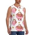 thumbnail image 1 of Picia Sloth with Donuts1 mens Cotton Tank Undershirts , Moisture-wicking Ribbed Tanks, Lightweight Cotton Tank Undershirts-3X-Large, 1 of 1