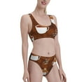 thumbnail image 1 of Picia Sloths Need More Coffee Women's High Waisted Bikini Scoop Neck Swimsuit Two Pieces Bathing Suit-Small, 1 of 8