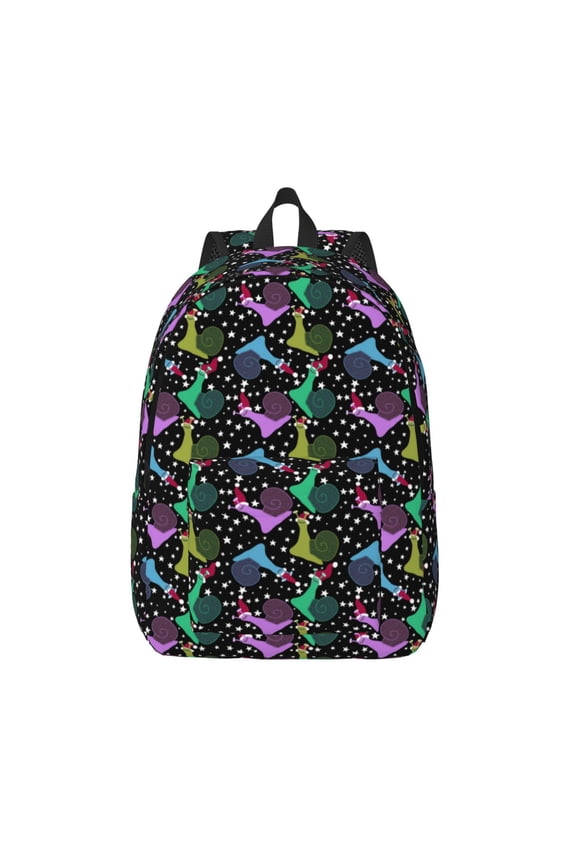 Snails 1 Printed Canvas Daypack - Stylish and Durable Vintage Compact Backpack - Class, Work, Travel, or Laptop Bookbag,Organized Compartments-Medium