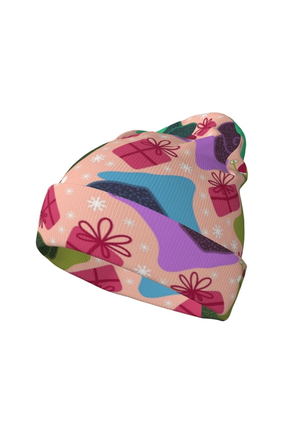 Snails Pattern Knitted Beanie Hat for Men and Women , Unisex Winter Warm Stretchy Knit Cap Thick Fisherman Beanies Cuffed Plain Skull Caps