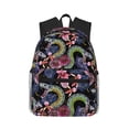 thumbnail image 1 of Picia Snake And Flower Large Capacity Backpack Classic Style Backpack Casual Backpack Water-Resistant School Work Travel Outdoor Backpack, 1 of 8