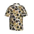 thumbnail image 1 of Picia Snake And Rose Gentle Cotton Regular Fit Short Sleeve Casual Hawaiian Shirt for Men-Large, 1 of 9