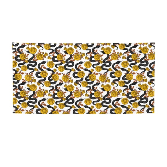 Picia Snake And Rose Pattern Party Banner, Festive Decoration, Holiday Banner, Celebration Decor, Event Banner, Reusable Party Banner-Small