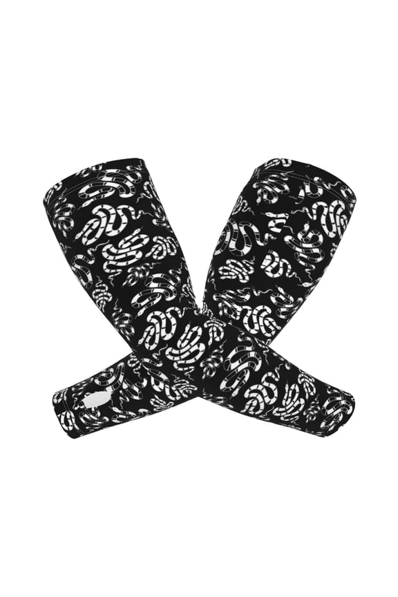 Snake Arm Sleeves for Men and Women - Tattoo Cover Up UPF 50+ Cooling Sports Sleeve for Basketball Golf Football-One Size