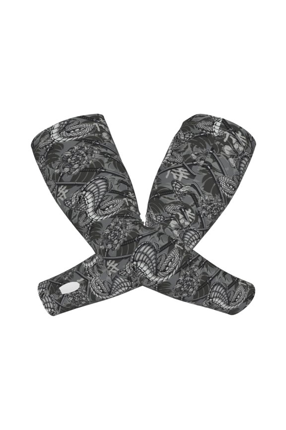 Snake Arm Sleeves for Men and Women - Tattoo Cover Up UPF 50+ Cooling Sports Sleeve for Basketball Golf Football-One Size
