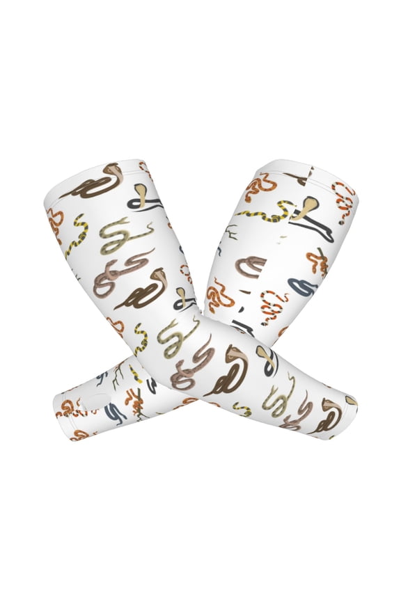 Snake Arm Sleeves for Men and Women - Tattoo Cover Up UPF 50+ Cooling Sports Sleeve for Basketball Golf Football-One Size