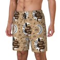 thumbnail image 1 of Picia Snake And Flower pattern Mens Swim Trunks with Compression Liner Stretch Beach Shorts Quick Dry with Zipper Pockets No-Chafing Board Shorts-Large, 1 of 9
