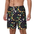 thumbnail image 1 of Picia Snake And Flower pattern Mens Swim Trunks with Compression Liner Stretch Beach Shorts Quick Dry with Zipper Pockets No-Chafing Board Shorts-Small, 1 of 9