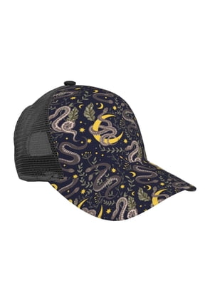 Snake Sleep Pattern Trucker Hat,Baseball Cap,Sun Protection Cap,Stylish Headwear,Leisure Cap,Outdoor Sports Cap