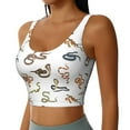 thumbnail image 1 of Picia Snake Sports Bra for Women,Padded Strappy Sports Bras Medium Support Yoga Bra with Removable Cups,Running Yoga Bra-XX-Large, 1 of 9