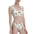 thumbnail image 1 of Picia Snake Women's High Waisted Bikini Scoop Neck Swimsuit Two Pieces Bathing Suit-Large, 1 of 8