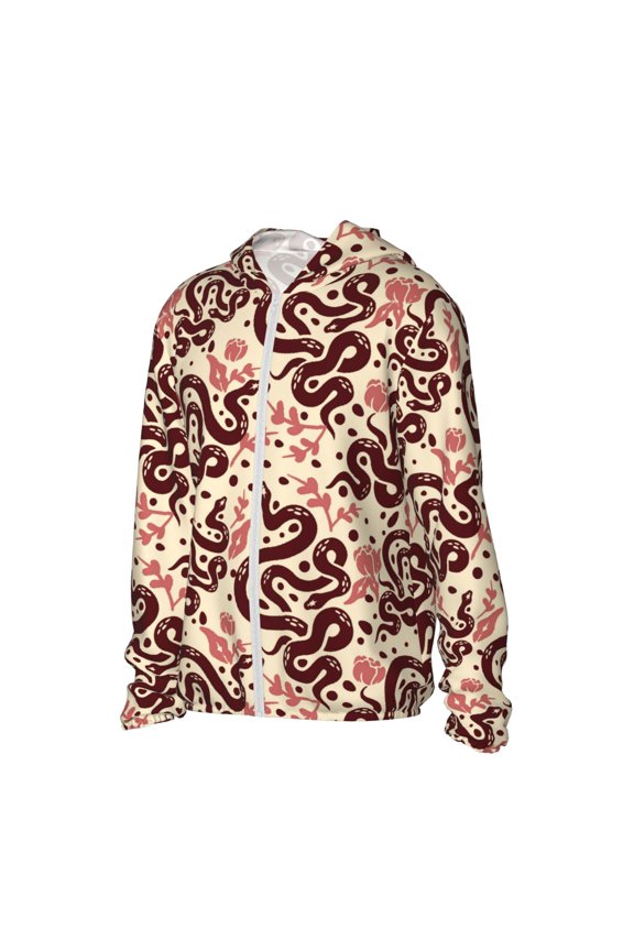 Snake Women's Men's UPF 50+ Sun Protection Hoodie Shirt Long Sleeve SPF Fishing Outdoor UV Hiking Lightweight Shirts-XX-Large