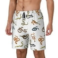 thumbnail image 1 of Picia Snake pattern Mens Swim Trunks with Compression Liner Stretch Beach Shorts Quick Dry with Zipper Pockets No-Chafing Board Shorts-XX-Large, 1 of 9