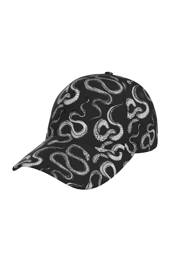 Snake pattern Trucker Low Profile Hat Men Women Baseball Cap Dad Hat Adjustable Unconstructed Plain Cap