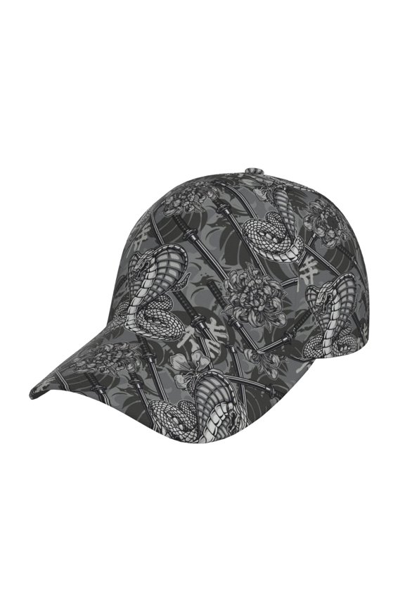 Snake pattern Trucker Low Profile Hat Men Women Baseball Cap Dad Hat Adjustable Unconstructed Plain Cap