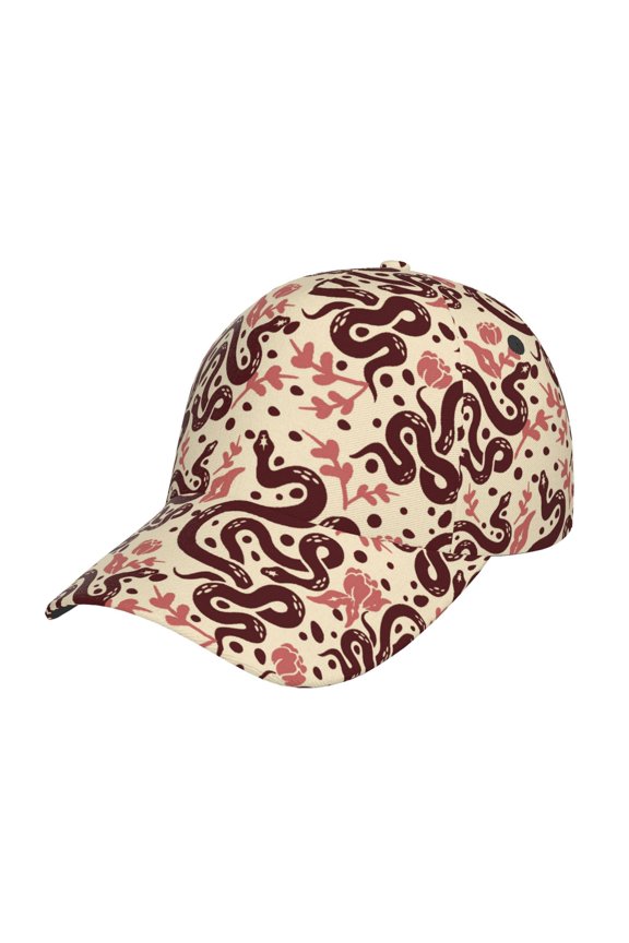 Snake pattern Trucker Low Profile Hat Men Women Baseball Cap Dad Hat Adjustable Unconstructed Plain Cap