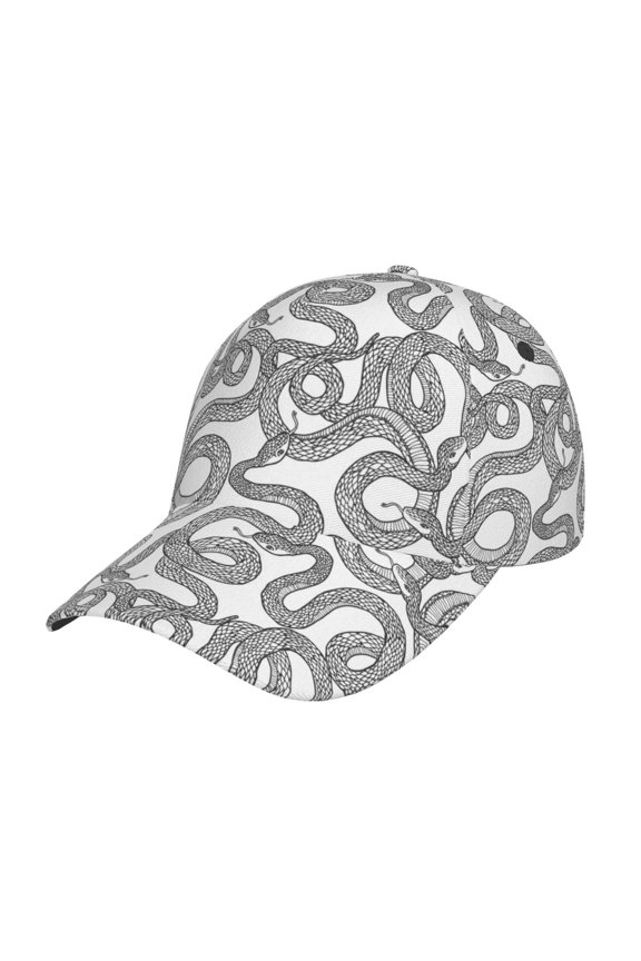 Snake pattern Trucker Low Profile Hat Men Women Baseball Cap Dad Hat Adjustable Unconstructed Plain Cap