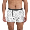 thumbnail image 1 of Picia Snowflake Minimalist Pattern Men’s Boxer Briefs – Soft & Breathable Underwear, Stretchy & Comfortable Fit, Supportive Pouch Design, Moisture-Wicking-X-Large, 1 of 5