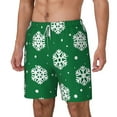 thumbnail image 1 of Picia Snowflake pattern Mens Swim Trunks with Compression Liner Stretch Beach Shorts Quick Dry with Zipper Pockets No-Chafing Board Shorts-3X-Large, 1 of 9