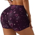 thumbnail image 1 of Picia Snowflakes and Hearts Printed Workout Shorts for Women Seamless Scrunch Butt Lifting High Waisted Yoga Gym Booty Running Moisture-wicking Short Pants-X-Large, 1 of 9
