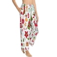 thumbnail image 1 of Picia Snowflakes Santa Claus Womens Soft Woven Cotton Elastic Waistband Sleep Pajama Pant Lounge Sleep Pant With Pockets And Drawstring-Medium, 1 of 9