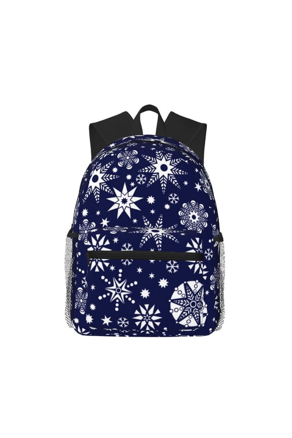 Snowflakes2 Large Capacity Backpack Classic Style Backpack Casual Backpack Water-Resistant School Work Travel Outdoor Backpack