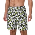 thumbnail image 1 of Picia Soccer and Football pattern Mens Swim Trunks with Compression Liner Stretch Beach Shorts Quick Dry with Zipper Pockets No-Chafing Board Shorts-Medium, 1 of 9