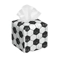 thumbnail image 1 of Picia Soccer Pattern Tissue Box Cover,PVC Leather Square Holder,Tissue Box Holder with Magnetic Bottom,Facial Paper Organizer Dispenser-5.2"X5.2"X5.2", 1 of 8