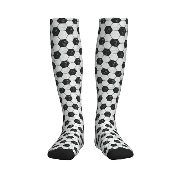 Picia Soccer Printed Sports Compression Socks - 15-20mmHg Graduated Compression, High-Performance Soft and Breathable Socks for Men and Women