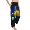 thumbnail image 1 of Picia Solar System Womens Soft Woven Cotton Elastic Waistband Sleep Pajama Pant Lounge Sleep Pant With Pockets And Drawstring-XX-Large, 1 of 9