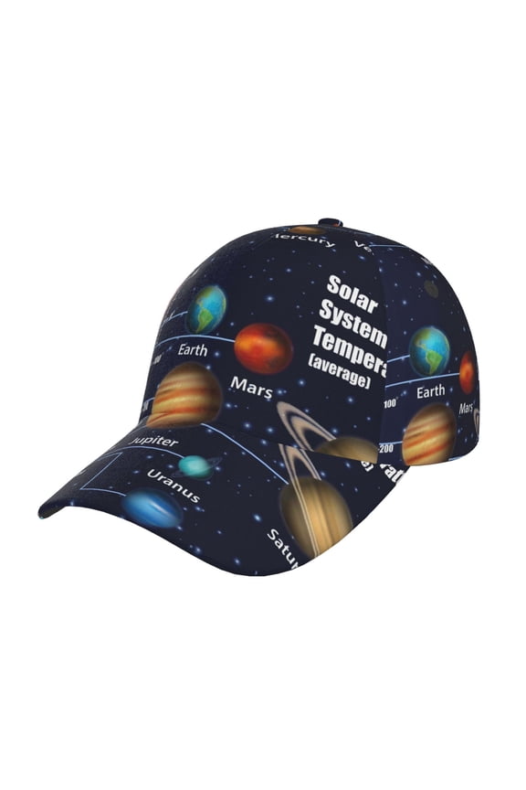 Solar System pattern Trucker Low Profile Hat Men Women Baseball Cap Dad Hat Adjustable Unconstructed Plain Cap