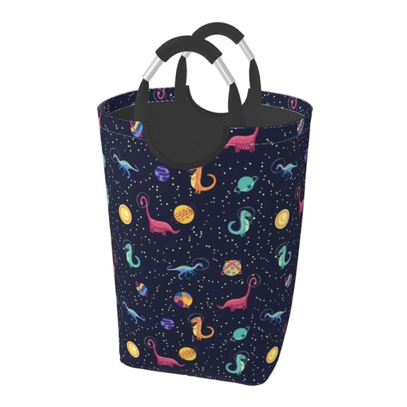 Picia Space Dinosaur Laundry Basket With Handles Laundry Hamper Toys Storage Organizer Foldable Bucket Washing Bin Dirty Clothes Bag For Home Bathroom Bedroom Dorm