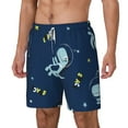 thumbnail image 1 of Picia Space Dinosaur pattern Mens Swim Trunks with Compression Liner Stretch Beach Shorts Quick Dry with Zipper Pockets No-Chafing Board Shorts-X-Large, 1 of 9