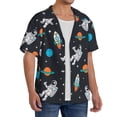 thumbnail image 1 of Picia Space Men's Linen Shirts Short Sleeve Cuban Beach Shirts Casual Shirts Button Down Shirt for Men Beach Summer Wedding Shirt-X-Large, 1 of 7