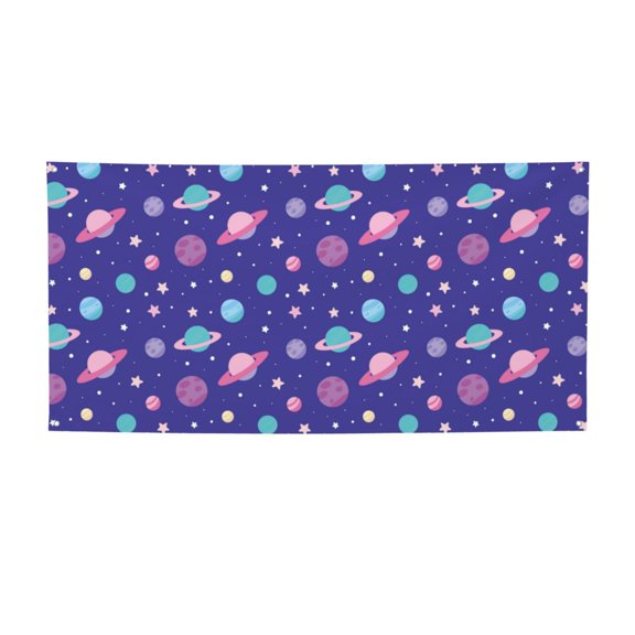 Picia Space Pattern Party Banner, Festive Decoration, Holiday Banner, Celebration Decor, Event Banner, Reusable Party Banner-Small