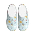 thumbnail image 1 of Picia Space With Dino Astronauts for Women's Lamb-hug Comfy Fleece House Slippers Memory Foam, Slip-on House Shoes Indoor Outdoor-35/36, 1 of 7