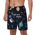 thumbnail image 1 of Picia Space pattern Mens Swim Trunks with Compression Liner Stretch Beach Shorts Quick Dry with Zipper Pockets No-Chafing Board Shorts-Small, 1 of 9