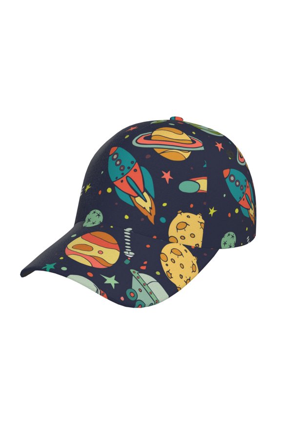 Space pattern Trucker Low Profile Hat Men Women Baseball Cap Dad Hat Adjustable Unconstructed Plain Cap