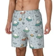 thumbnail image 1 of Picia Spaceship pattern Mens Swim Trunks with Compression Liner Stretch Beach Shorts Quick Dry with Zipper Pockets No-Chafing Board Shorts-Medium, 1 of 9