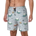 thumbnail image 1 of Picia Spaceship pattern Mens Swim Trunks with Compression Liner Stretch Beach Shorts Quick Dry with Zipper Pockets No-Chafing Board Shorts-, 1 of 9