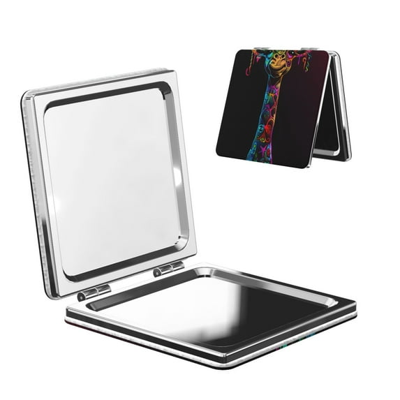 Picia Sparkling Pink Night Sky for Compact Vanity Mirror , Travel Makeup Mirror , Portable Magnifying Cosmetic Mirror for Daily, Work, Business-Square