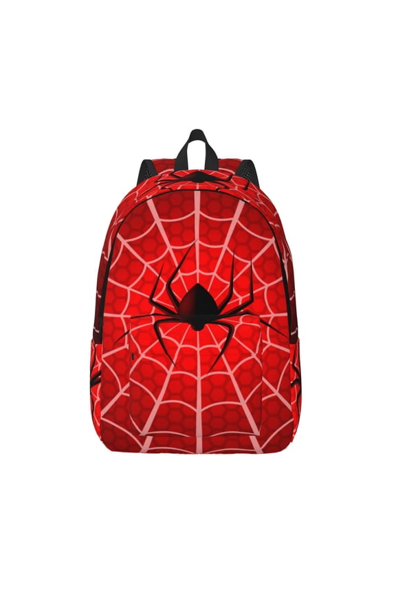 Spider Web1 Printed Canvas Daypack - Stylish and Durable Vintage Compact Backpack - Class, Work, Travel, or Laptop Bookbag,Organized Compartments-Medium