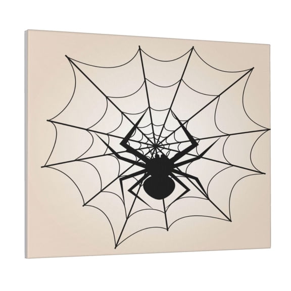 Picia Spiders On The Web 1 Pattern Decorative Picture – Unique Wall Art, Modern Canvas Print for Trendy Interiors (Horizontal)